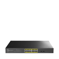 Cudy 16-Port Gigabit Cloud Easy-Managed PoE+ Switch with 2 SFP, GS1016EPS2 1.0 Gestito L2 Gigabit Ethernet (10/100/1000) Supporto Power over Ethernet (PoE) Nero