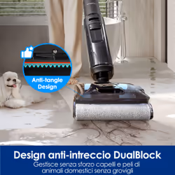 Tineco FLOOR ONE S7 Stretch Steam Lavapavimenti Aspirapolvere a Vapore Senza Fili, 140℃ HyperSteam, Design reclinabile a 180° , Design Anti-groviglio, Auto-pulizia FlashDry, Fino a 80 min di autonomia - Vista aggiuntiva 5
