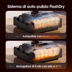 Tineco FLOOR ONE S7 Stretch Steam Lavapavimenti Aspirapolvere a Vapore Senza Fili, 140℃ HyperSteam, Design reclinabile a 180° , Design Anti-groviglio, Auto-pulizia FlashDry, Fino a 80 min di autonomia - Vista aggiuntiva 6