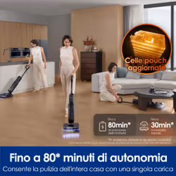 Tineco FLOOR ONE S7 Stretch Steam Lavapavimenti Aspirapolvere a Vapore Senza Fili, 140℃ HyperSteam, Design reclinabile a 180° , Design Anti-groviglio, Auto-pulizia FlashDry, Fino a 80 min di autonomia - Vista aggiuntiva 7