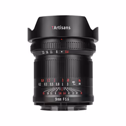 7Artisans 9mm f/5.6, Canon R, Obiettivo ultra-ampio, 16/11, Canon RF, Messa a fuoco automatica