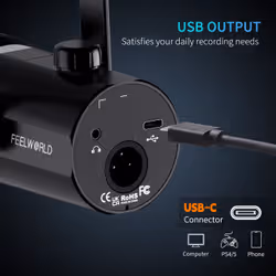 Feelworld PM1-XS microfono Nero Microfono per podcast - Vista aggiuntiva 5