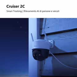 Imou Cruiser 2C 2K (3MP) - Telecamera Wi-Fi Esterno Motorizzata 360° - Visione Notturna a Colori, IP66, Tracciamento Intelligente, Rilevamento Umano con Faretto e Sirena, Audio Bidirezionale - Vista aggiuntiva 4