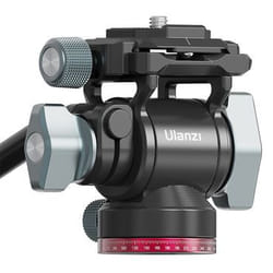 Ulanzi U-190 testa per treppiede Nero 1/4, 3/8" Fluido