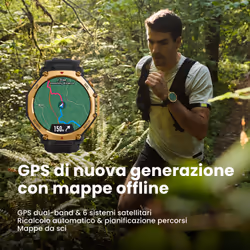 Amazfit T-Rex 3 Pro 3,81 cm (1.5") AMOLED 48 mm Digitale 480 x 480 Pixel Touch screen Oro Wi-Fi GPS (satellitare) - Vista aggiuntiva 5