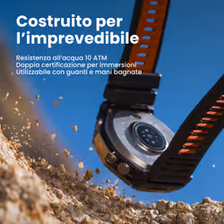 Amazfit T-Rex Ultra 2 129,5 cm (51") AMOLED 51 mm Digitale 480 x 480 Pixel Touch screen Titanio Wi-Fi GPS (satellitare) - Vista aggiuntiva 4