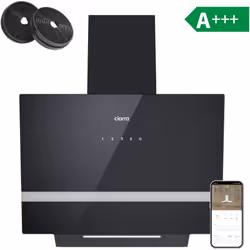 CIARRA CD6736HB Cappa inclinata da 60 cm, controllata da APP e comandi touch, classe A+++ e motore ecologico da 85 W, 4 veloc ...