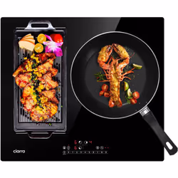 CIARRA CD3BFBIH Piano cottura a induzione integrato 3 zone con Booster Nessun cavo di alimentazione plug-in: questo piano cot ...