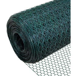 Rete Metallica Torsione Tripla Rivestimento in pvc, Maglia Esagonale 13mm, 100cm x 25m, Verde - Vounot