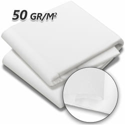 Telo Antigelo Piante 1.5x10m, Velo Protezione con 10 Pioli tnt 50g/m², Bianco - Vounot