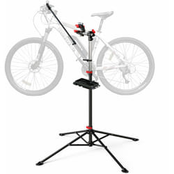 VOUNOT Cavalletto Bici Pieghevole con Vaschetta Porta Attrezzi, Stand Supporto Riparazione Bicicletta, Altezza Regolabile Girevole 360°