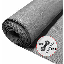 Vounot - Rete Ombreggiante 1×10m, Telo Frangivista Recinzione Giardino hdpe 150g/m², Grigio