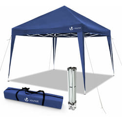 Gazebo Giardino 3x3 m Pieghevole, con 4 Sacchi di Sabbia e Borsa per il Trasporto, Blu - Vounot