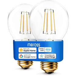 Meross - 2PCS Smart Lampadine Alexa led con dimmerabile bianco caldo Vintage Edison E27, Lampadine Wifi 9W(equivalente a 60W )Compatibile con Apple