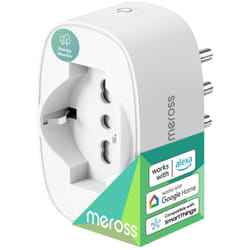 Meross - Presa Smart Italiana, Presa WiFi con Monitoraggio Consumi, Presa Intelligente 16A, Funzione Timer, Compatibile con Alexa, Google Home e