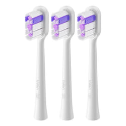 Laifen 30102-000020 testina per spazzolino 3 pz Trasparente, Viola, Bianco