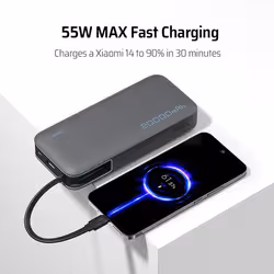 CUKTECH CUKP200NGLDG batteria portatile Ioni di Litio 20000 mAh Grigio - Vista aggiuntiva 3