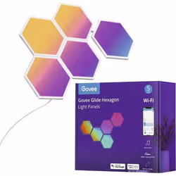 Govee RGBIC Glide Hexa Light Panels 5 pcs Lampada a parete intelligente Wi-Fi/Bluetooth - Vista aggiuntiva 2