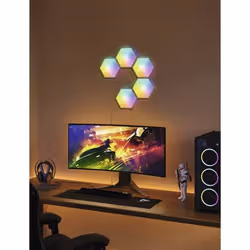 Govee RGBIC Glide Hexa Light Panels 5 pcs Lampada a parete intelligente Wi-Fi/Bluetooth - Vista aggiuntiva 3
