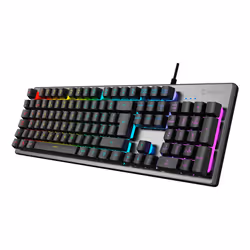 UNYKAch UK505450, Full-size (100%), Cablato, USB, QWERTY, LED RGB, Grigio