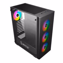 UNYKAch Gaming Mir 100 Desktop Nero, Trasparente - Vista aggiuntiva 4