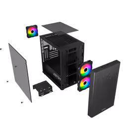 ABYSM Danube Inva MX202 Micro Tower Nero - Vista aggiuntiva 8