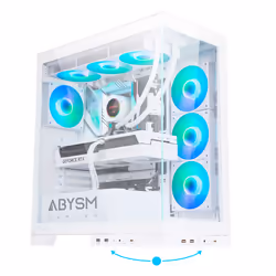 ABYSM Danube Sava H500 White Desktop Trasparente, Bianco - Vista aggiuntiva 6