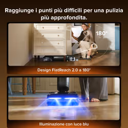 Roborock F25 Steam Lavapavimenti per Umido e Secco con Vapore fino a 180°C, 25.000 Pa, Autopulizia Intelligente con Asciugatura a 95°C, Zero Grovigli JawScrapers™, 180° UltraPiatto FlatReach™ 2.0, Fino a 80 Minuti di Autonomia - Vista aggiuntiva 3