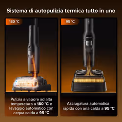 Roborock F25 Steam Lavapavimenti per Umido e Secco con Vapore fino a 180°C, 25.000 Pa, Autopulizia Intelligente con Asciugatura a 95°C, Zero Grovigli JawScrapers™, 180° UltraPiatto FlatReach™ 2.0, Fino a 80 Minuti di Autonomia - Vista aggiuntiva 7