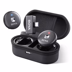 BOYA OMIC, Microfono Lavalier, 50 m, Omnidirezionale, 20 - 20000 Hz, Ricevitore da montare sulla fotocamera, Nero