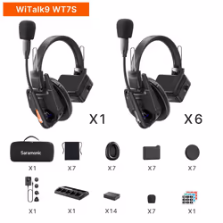 Saramonic WiTalk9 WT7S Auricolare Wireless A Padiglione Studio Base di ricarica Nero - Vista aggiuntiva 6