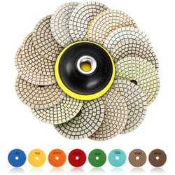 Set di tamponi per lucidatura Di Pietra, Diamante, Pad, spta 15Pcs Dia 100mm Wet diamantati pastiglie da Per Lucidatrice ad acqua per pavimenti in