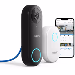 Video Doorbell PoE con suoneria, telecamera da 5MP, diagonale a 180°, audio bidirezionale, rilevamento persone, impermeabile, ...