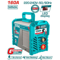 Saldatrice inverter igbt a elettrodo 10-160A 230V saldatura+accessori Total