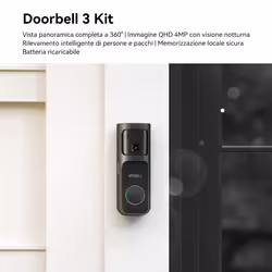 Imou DB-3EP-4M0W/DS3 kit campanello Nero - Vista aggiuntiva 8