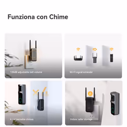 Imou Video Doorbell 2S Kit - mmagine QHD 2K | Batteria da 5000mAh166° D Visione grandangolare | 30° Orizzontale ruotabile | IR Visione notturna | Include Chime - Vista aggiuntiva 5