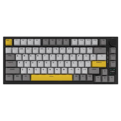 AJAZZ AK820 PRO tastiera Universale USB + RF Wireless + Bluetooth QWERTY Grigio, Giallo, Nero