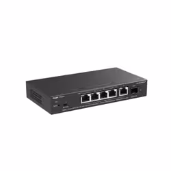 Ruijie Networks RG-ES206MG-P switch di rete Gestito L2 2.5G Ethernet (100/1000/2500) Supporto Power over Ethernet (PoE) Montaggio da desktop/parete Nero - Vista aggiuntiva 2
