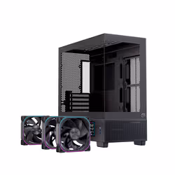 Einarex EXCS-SM-51DR-B computer case Micro Tower Nero - Vista aggiuntiva 2