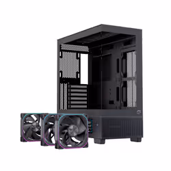 Einarex EXCS-PR-51DR-B computer case Midi Tower Nero - Vista aggiuntiva 2