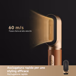 Dreame AirStyle Pro 7-in-1, Asciugatura Rapida, 2 Cilindri Arricciacapelli, Volume e Styling, Riduzione Crespo, Confezione in Pelle, Sistema Magnetico per Accessori - Vista aggiuntiva 6