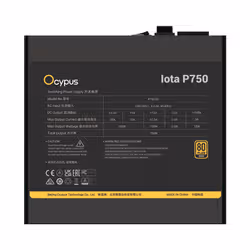 Ocypus Iota P750 alimentatore per computer 750 W 24-pin ATX ATX Nero - Vista aggiuntiva 5