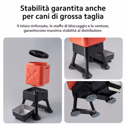 Petoneer Titan 14L distributore di cibo e acqua per cani e gatti Acrilonitrile butadiene stirene (ABS) Nero, Rosso Cane Alimentatore automatico per animali domestici - Vista aggiuntiva 4