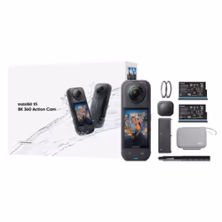 Insta360 X5 Bundle, 8K Ultra HD, 72 MP, 120 fps, Wi-Fi, Bluetooth, 2400 mAh