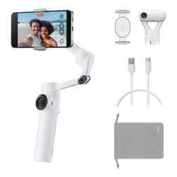Insta360 Flow 2 AI Tracker Bundle Stabilizzatore per fotocamera per smartphone Bianco
