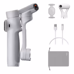 Insta360 Flow 2 AI Tracker Bundle, Stabilizzatore per fotocamera per smartphone, Grigio chiaro, Consumatore, -99 - 231°, -210 ...