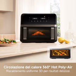 MOVA Tech FD20 PRO Doppia 9 L Indipendente 2700 W Friggitrice ad aria calda Nero - Vista aggiuntiva 6