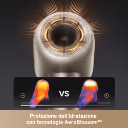 MOVA Tech Shine 10 Silver Edition Asciugacapelli ad alta velocità 110.000 giri/min con tecnologia AeroBlossom™, flusso 65 m/s, monitoraggio NTC 1000 t/s, tecnologia al plasma e funzionamento < 58 dB e design Argento - Vista aggiuntiva 2