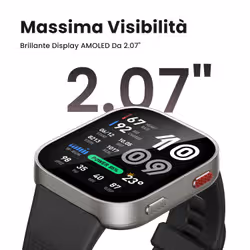 Amazfit Bip Max 5,26 cm (2.07") AMOLED Digitale 432 x 514 Pixel Touch screen Blu Wi-Fi GPS (satellitare) - Vista aggiuntiva 2
