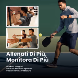 Amazfit Bip Max 5,26 cm (2.07") AMOLED Digitale 432 x 514 Pixel Touch screen Blu Wi-Fi GPS (satellitare) - Vista aggiuntiva 8